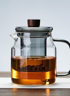 绿昌明玻璃茶壶耐高温花茶壶家用小号加厚煮泡茶器过滤红茶具套装