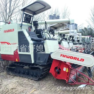 used high chassis FMWORLD Ruilong rice combined harvester