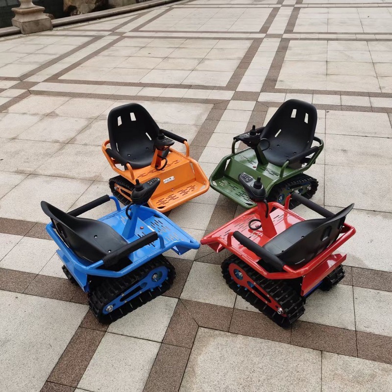 儿童游玩小坦克广场蓝牙定时卡丁车游乐项目景区电动履带沙滩车