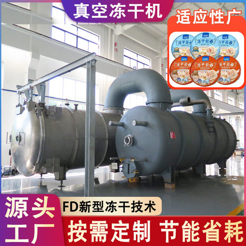 青稞冻干面大型商用设备 FD冻干料面汤冷冻干燥机 馄饨面条冻干机