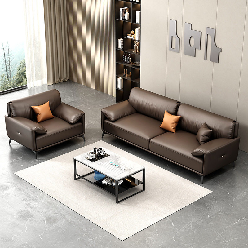 办公沙发商务简约现代意式三人位真皮办公室沙发接待茶几组合套装,商业/办公家具,沙发,淘宝优惠券,粉丝福利购,淘宝优惠卷