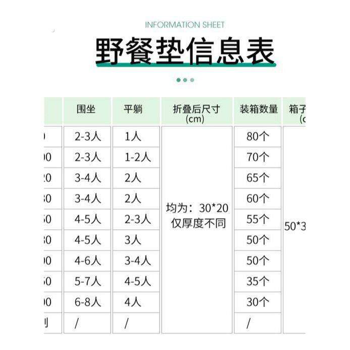 折叠牛津布野餐垫防潮加厚定制防水格子户外野餐地垫防潮垫露营垫