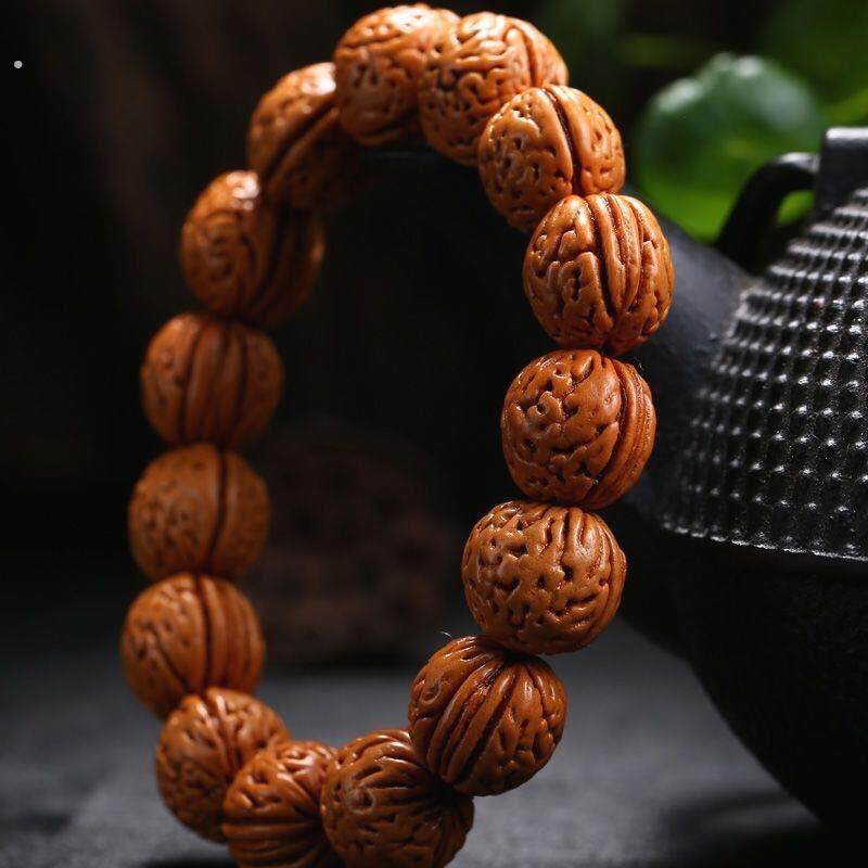 天然野生桃木桃核手串桃胡脑纹桃核手串核桃手炼男女念珠核雕