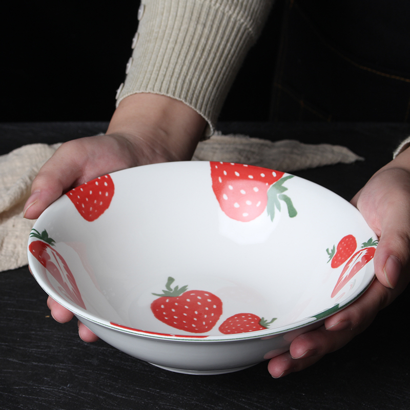 4个装8英寸家用大号拉面碗创意简约汤碗日式卡通吃面喝汤好看的碗