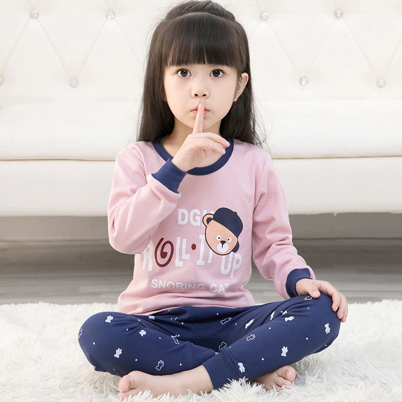 女童睡衣春秋冬款纯棉薄款可爱超萌秋衣秋裤全棉儿童睡衣打底内衣,童装/婴儿装/亲子装,家居服套装,淘宝优惠券,粉丝福利购,淘宝优惠卷