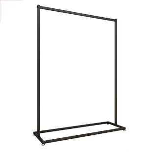 简约服装店铁艺衣服展示架落地式黑色挂衣架组合商场卖场侧挂货架
