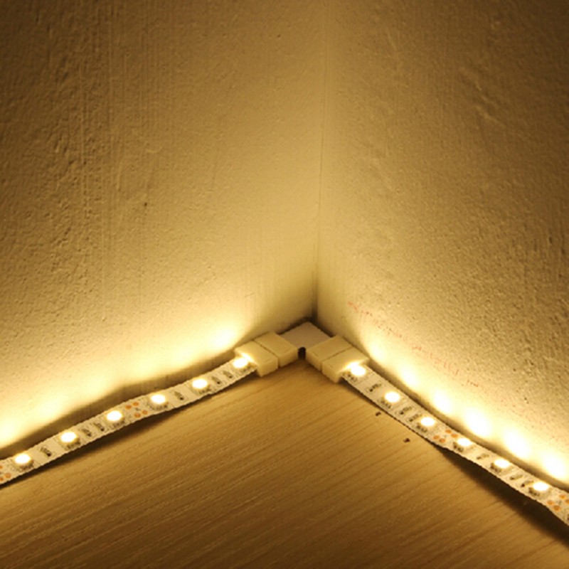 LED灯带8mm10mm2线3线4线RGB234PIN免焊接快速连接卡扣器双头端子