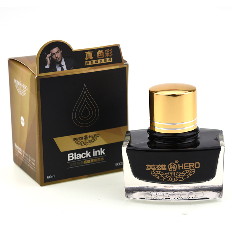 包邮英雄 9001 9003 高级商务墨水 非碳素染料型黑色钢笔水不堵笔