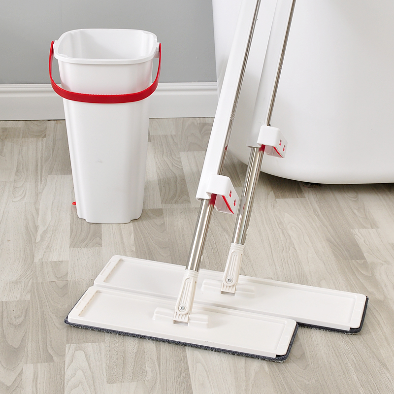 大号平板拖把免手洗墩布带桶加粗长杆家用干湿两用布一刮乐净旋转