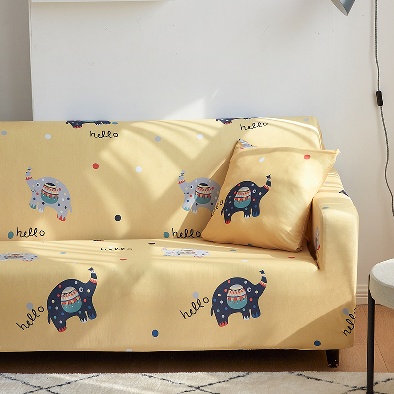 定做无扶手全包沙发套抱枕靠枕套坐垫罩简约防滑通用弹力沙发笠套