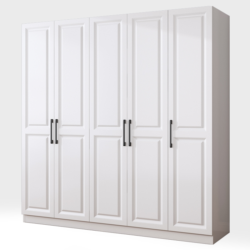 定制大衣柜家用卧室经济型欧式免安装衣橱实木生态板组合整体柜子