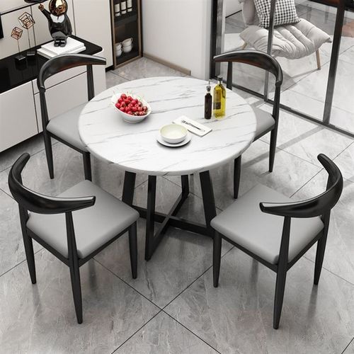 北欧简约小圆桌洽谈桌椅组合会客办公室接待桌休闲售楼处餐桌包邮