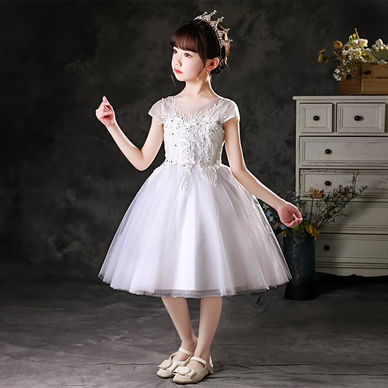 女童礼服花童小女孩钢琴演出服儿童生日公主裙蓬蓬纱小主持人洋气