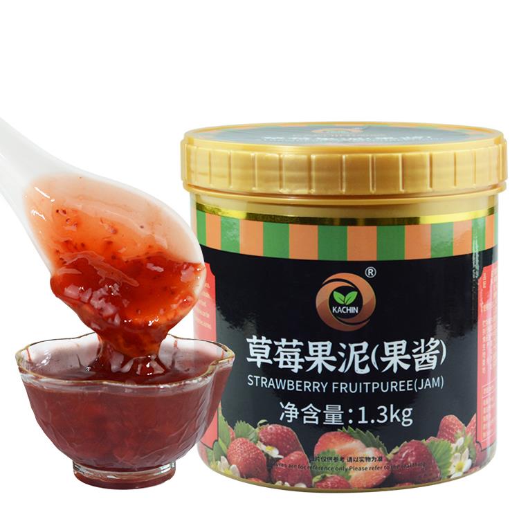 草莓果酱果泥浆奶茶芝士莓莓蛋糕烘焙面包沙冰淇淋圣代刨冰粥原料