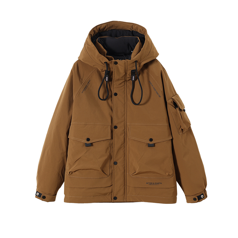 Artsdon/阿仕顿2025年男士冬新款时尚潮流百搭宽松工装连帽羽绒服