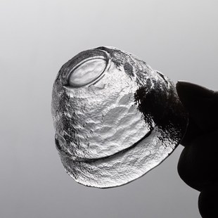 家用耐热透明日式 品茗杯玻璃小茶杯功夫茶具w套装 纯色锤纹玻璃杯
