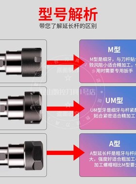 新款ER延长杆A型er8err11er16er20er25直柄深孔加工杆数控加长杆