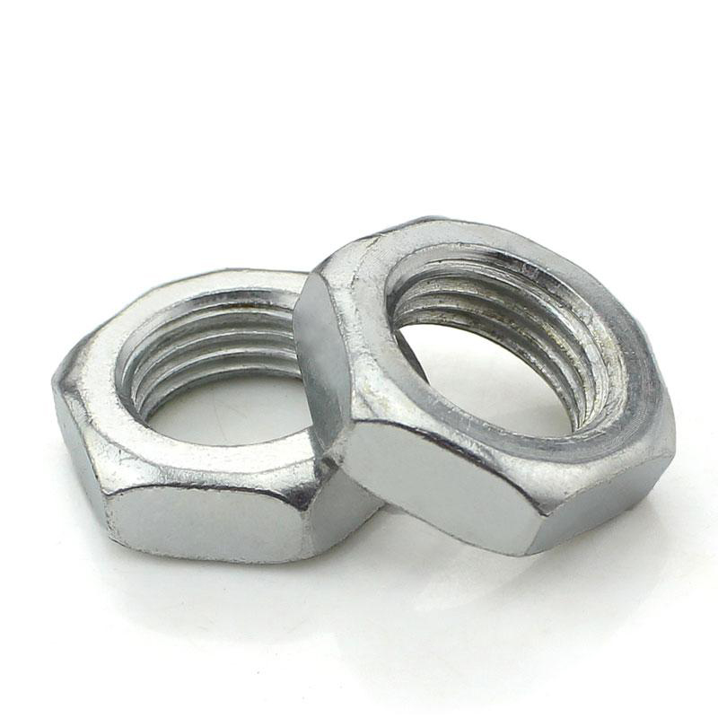 4.8级镀锌反牙薄螺母细牙左旋六角螺母M16M17M20M28M3T0M36*1*1.5