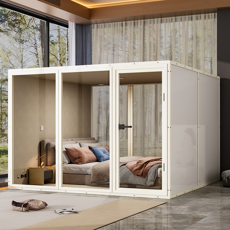 隔音房睡眠仓家用移动睡眠舱室内睡觉静音仓直R播练歌架子鼓钢琴