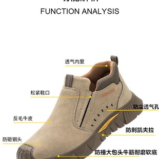 工作 劳保鞋 男夏季 透气防砸仿s刺穿刚包头一脚蹬防烫电焊工四季 款