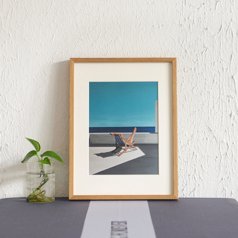 柚木加相框实木外框任意尺u寸定制简约原木挂墙洗照片a4画框装裱