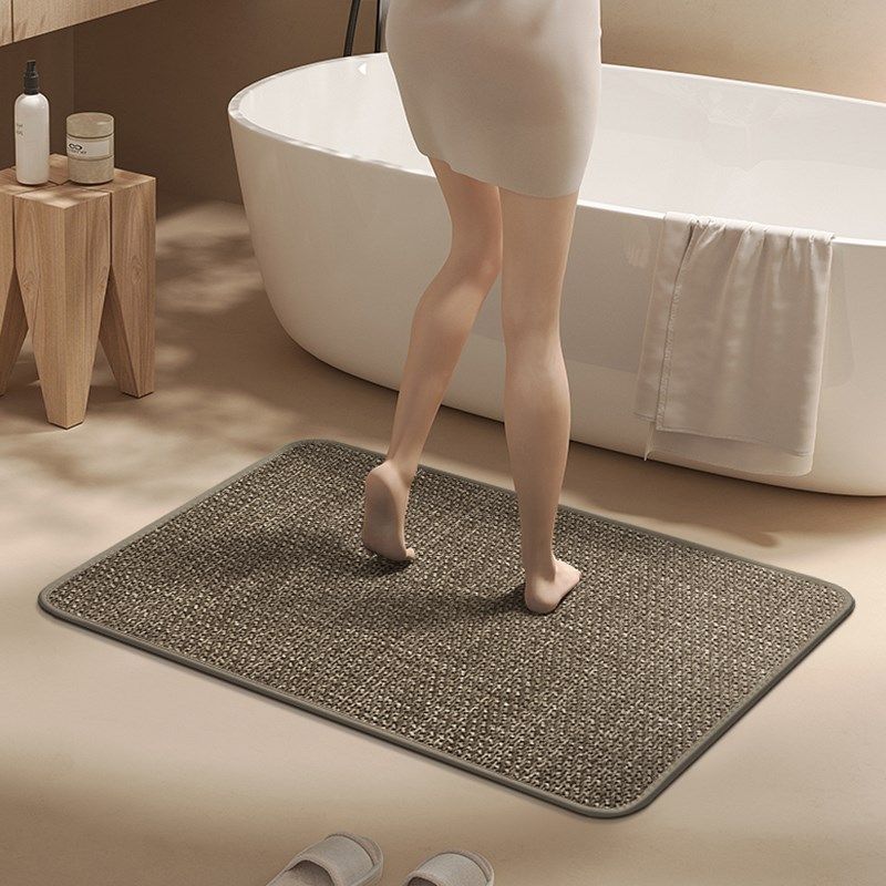 浴室地垫厕e所卫生间吸水脚垫防滑垫防摔耐磨亚麻地毯垫家用卫浴,居家布艺,家用脚垫,淘宝优惠券,粉丝福利购,淘宝优惠卷