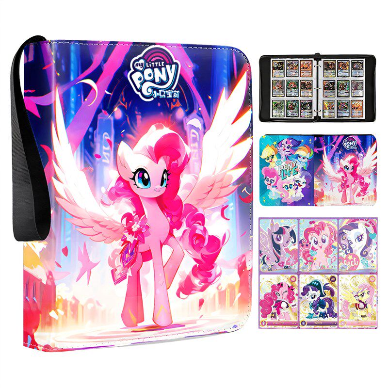 小马宝莉卡片卡册大容量活页收纳册卡牌J收藏册九宫格卡包皮质拉