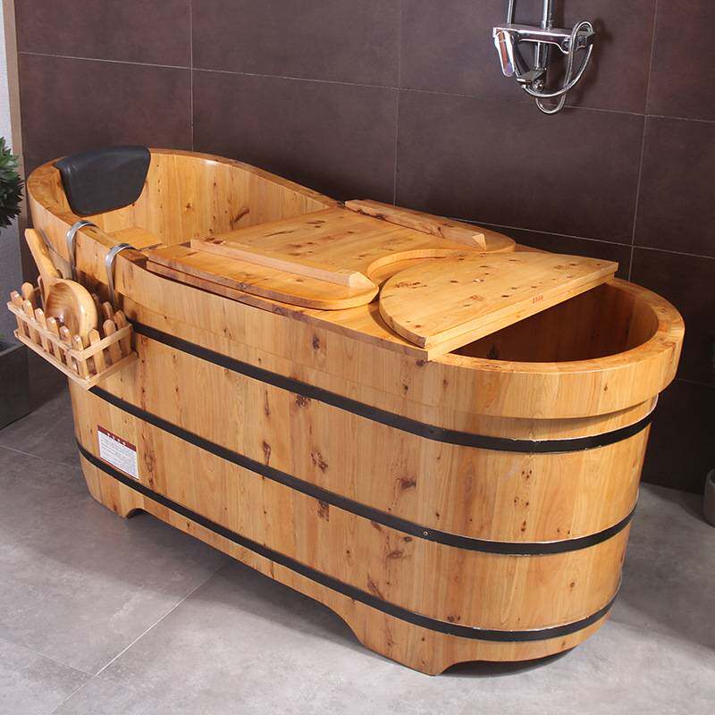 悦享香柏木沐浴桶成人泡澡桶洗澡桶木桶浴足熏蒸实木桶儿童浴缸