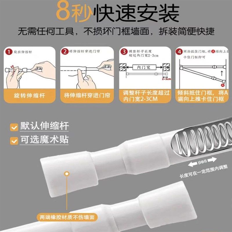 厨房门帘餐饮h店专用防油烟开放式遮挡帘半截布帘商用免打孔隔断
