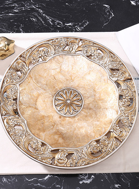 雅尊 欧式装饰圆盘摆件 新房装C饰工艺品客厅办公桌饰品玄关卧室