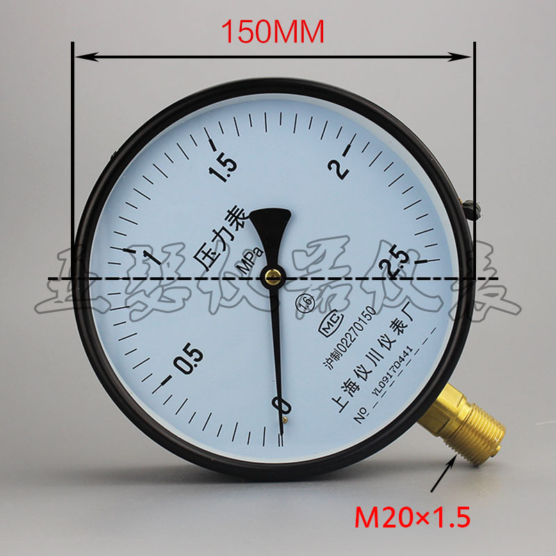 压力表 气压表 Y-150 0-0.1,0.6,1,1.6,F2.5,4,6,10,25,40,60 Mpa