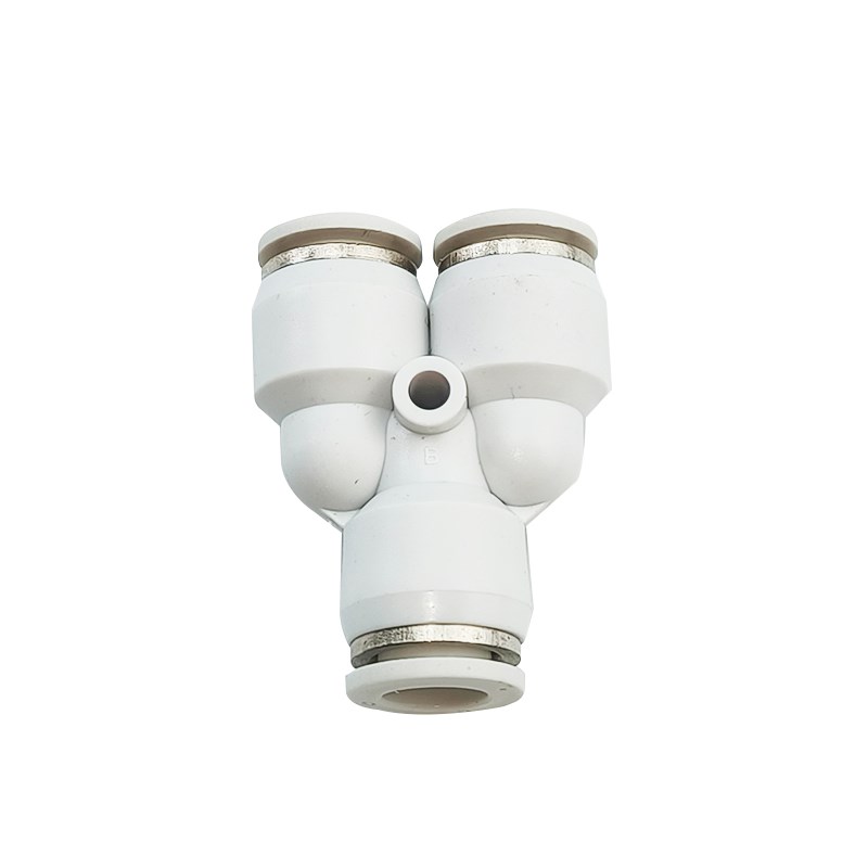 气动精品黑/白色快速接头三插叉Y型三通PY6 PY8 PY1P0/12/14/4/16