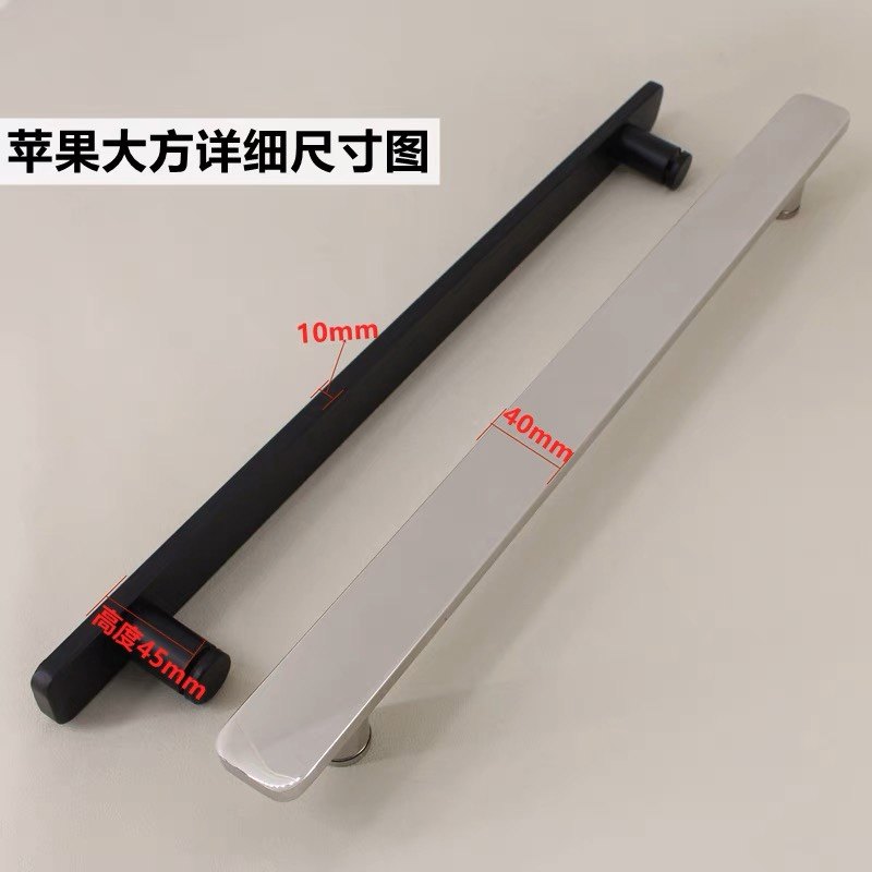 不锈钢3b04浴室玻璃门把手扁方淋浴房单面孔距440mm隔断移门拉手