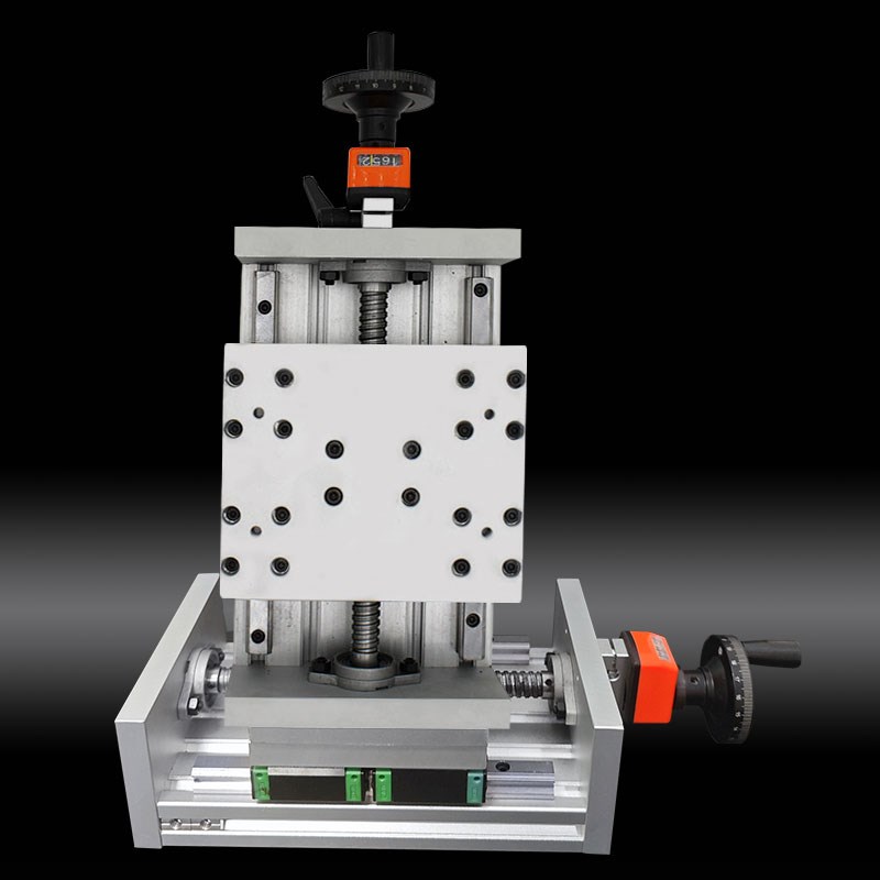 数显手摇手动滑台模组滚珠丝杆导轨十E字XY直线运动升降拖板工作