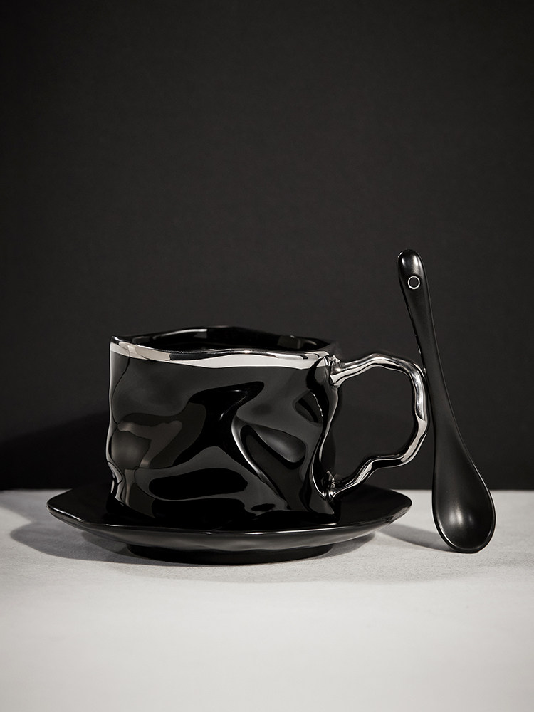 高级感精致陶瓷咖啡杯碟套装拉花杯牛奶杯情侣对杯个性礼物喝水杯,餐饮具,马克杯,淘宝优惠券,粉丝福利购,淘宝优惠卷