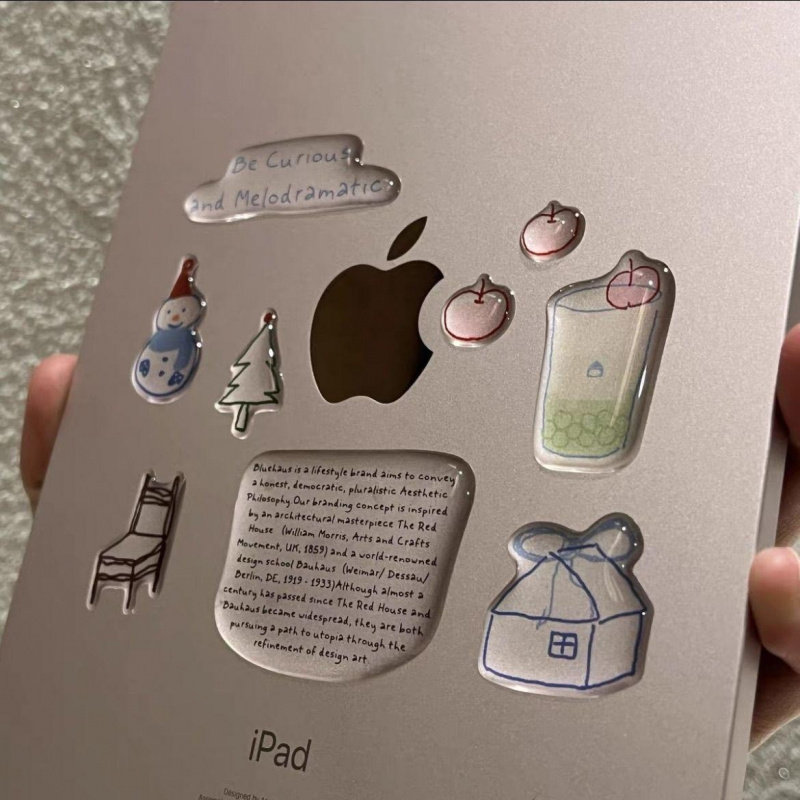 可爱ins风立体果冻贴纸高颜值电