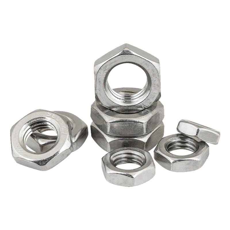 304/3c16不锈钢螺母\扁薄螺帽薄六角螺母M34M5M6M8M10M12M16M20M2