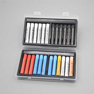 高尔乐丹可林等多种重彩棒收纳盒72色塑料L盒浓彩油画棒透明工具