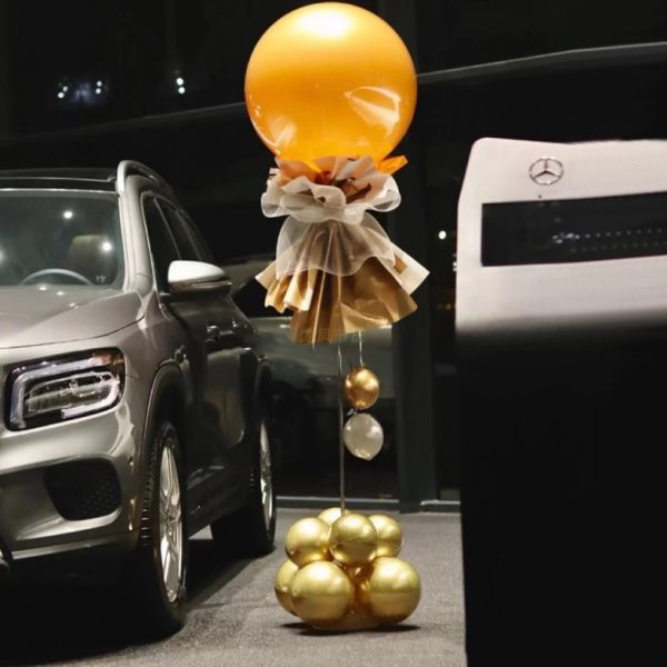 女神节气球立柱支架落地路引汽车4S店交车提车仪式展厅车展装饰品