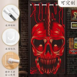 酒吧布艺门帘空调挡风定制商用啤酒馆清吧复古隔断帘遮挡帘子 新款