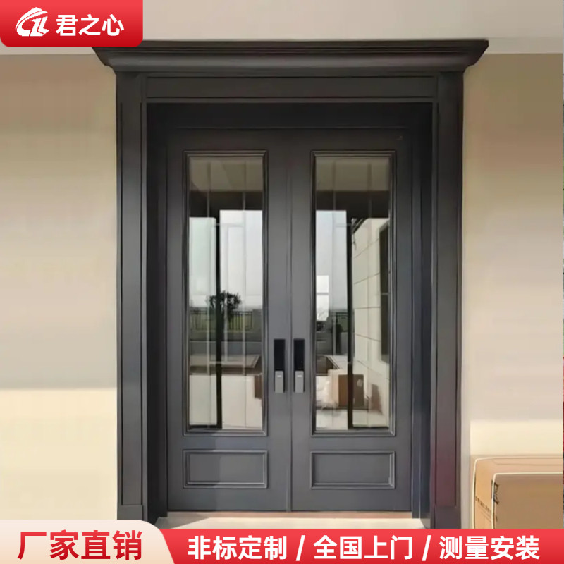 网红别墅大门玻璃防盗门家用大门