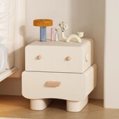创意迷你奶油风床头柜简约现代小型卧室儿童可爱储物极床边柜