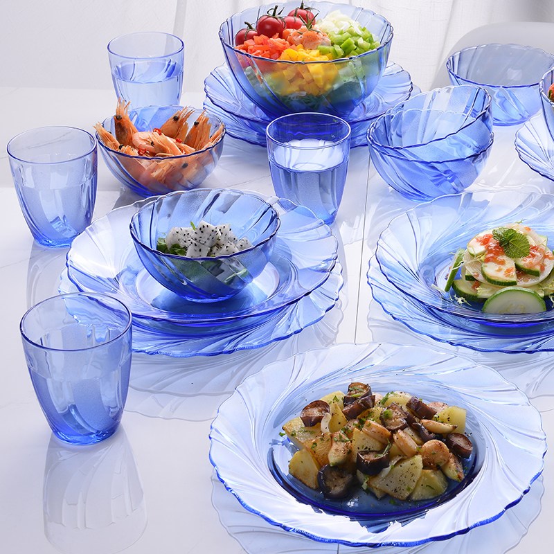 多莱斯耐热钢化玻璃沙拉碗泡面碗菜盘餐具
