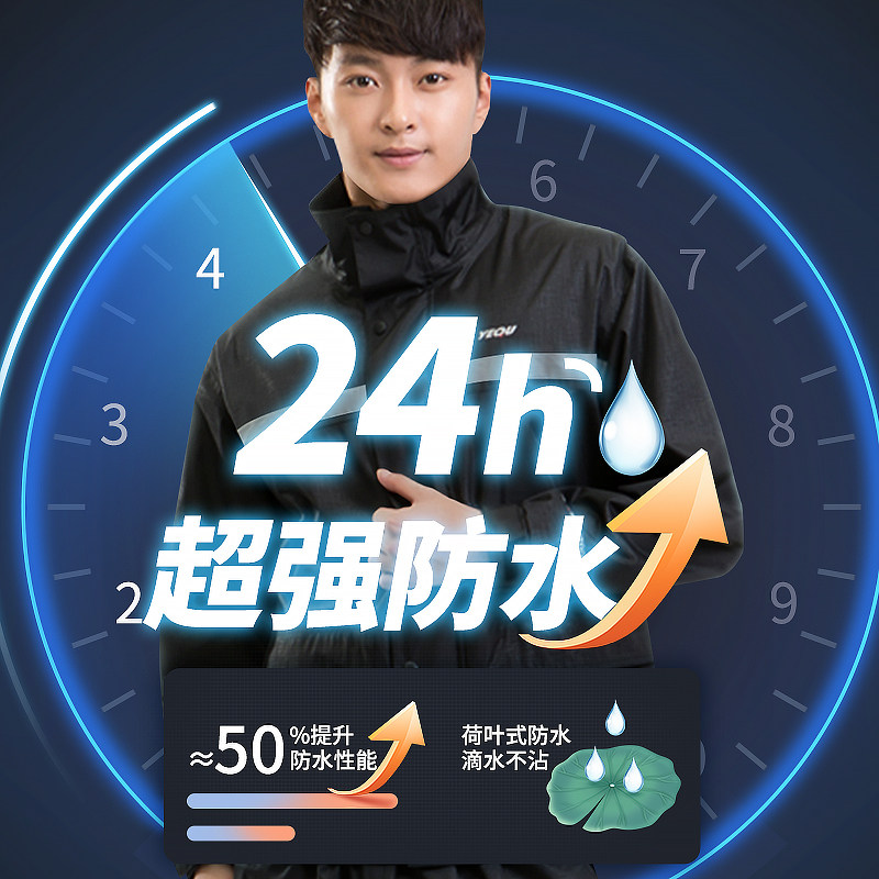 野趣雨衣雨裤分体套装外卖骑行水车雨服全身长款暴雨服男,居家日用,雨披/雨衣,淘宝优惠券,粉丝福利购,淘宝优惠卷