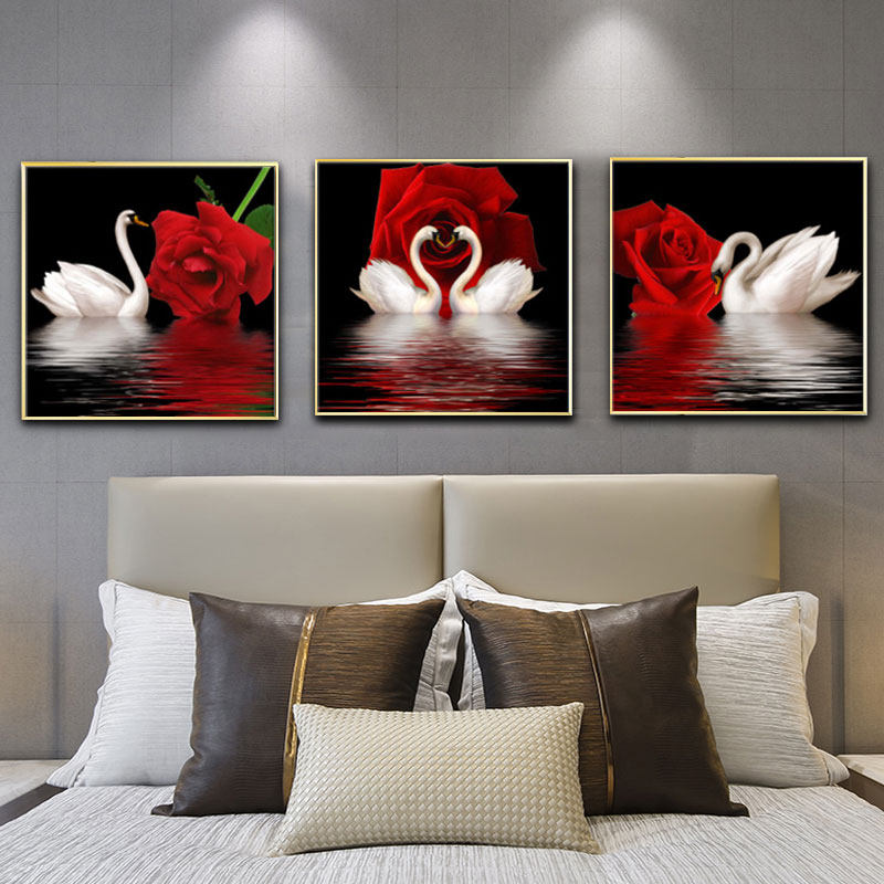 钻石绣点钻十字绣0年客厅卧室天鹅爱情简约情侣贴画,居家布艺,钻石绣,淘宝优惠券,粉丝福利购,淘宝优惠卷