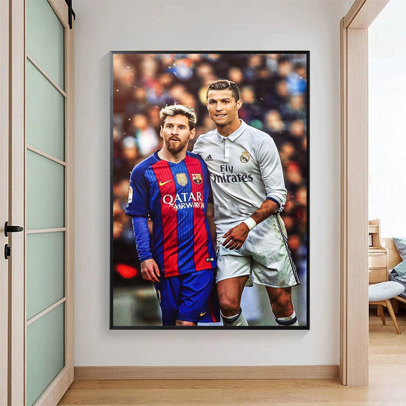 C罗梅西钻石画0满钻卧室手工粘钻十字绣自己贴钻现代足球,居家布艺,钻石绣,淘宝优惠券,粉丝福利购,淘宝优惠卷