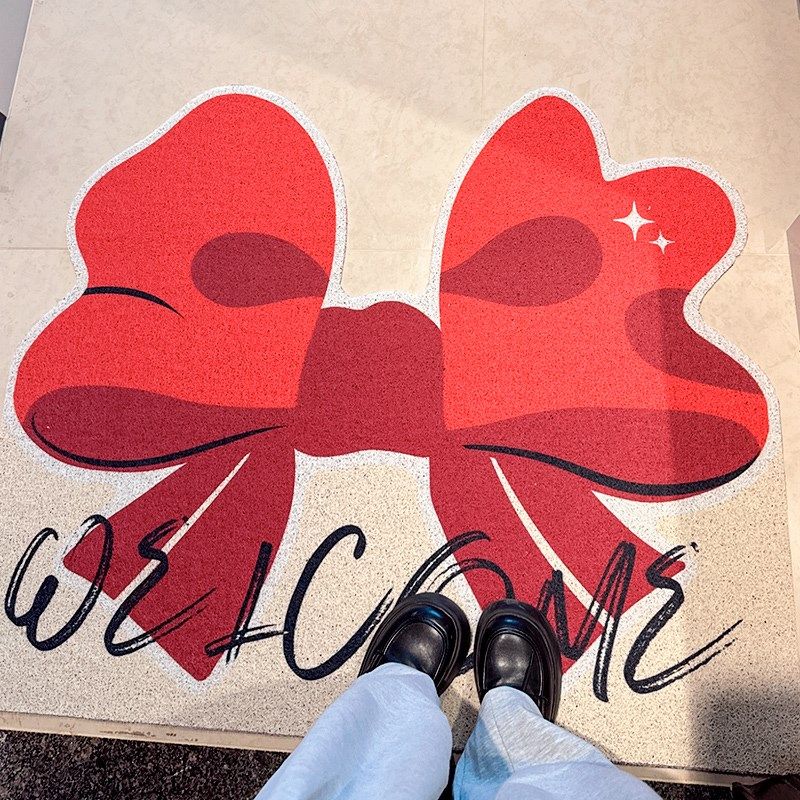 蝴蝶结地垫入户门垫进门地毯加厚滑丝圈c门外蹭土耐脏可裁剪,居家布艺,入户地垫,淘宝优惠券,粉丝福利购,淘宝优惠卷