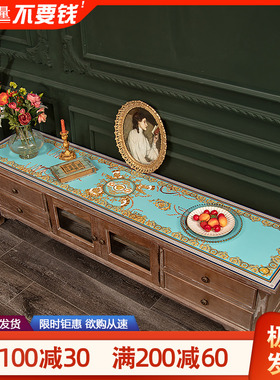 橙色回忆欧式油免洗餐小柜盖巾垫