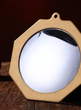 全黄铜八卦镜凸镜玻璃大门纯铜八卦镜凸镜门口阳台窗口室外挂件