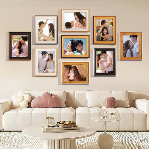 照片墙创意相册墙背景墙走廊过道相片示墙一面墙相框